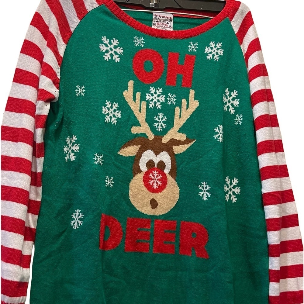 Well Worn Girls' 'Oh Deer' Christmas Sweater